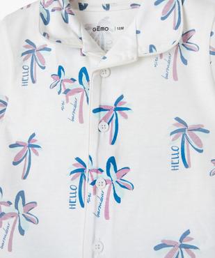 Pyjashort imprimé avec chemisette bébé garçon vue2 - GEMO 4G BEBE - GEMO