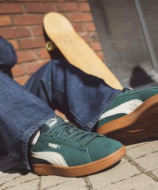 Baskets basses Smash 3.0 en cuir suédé - Puma vue6 - PUMA - GEMO