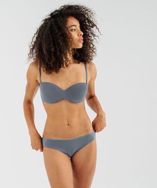  Soutien-gorge bandeau en microfibre avec bretelles muti-positions vue7 - GEMO 4G FEMME - GEMO