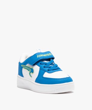 Baskets garçon bicolores à lacets et scratch – Airness Arwo vue2 - AIRNESS - GEMO