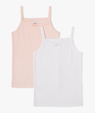 Débardeurs en coton fille (lot de 2) vue1 - GEMO 4G FILLE - GEMO