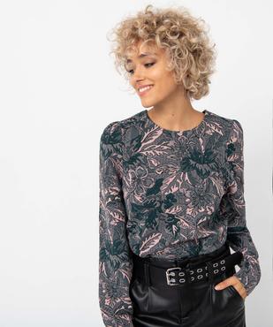 Sweat femme imprimé façon tapisserie vue2 - GEMO(FEMME PAP) - GEMO