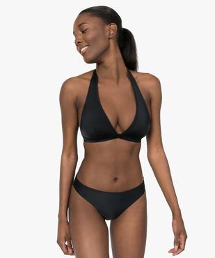 Haut de maillot de bain femme triangle uni vue3 - GEMO (PLAGE) - GEMO