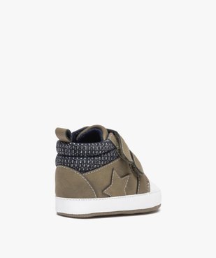 Chaussons de naissance bébé garçon unis style baskets vue4 - GEMO 4G BEBE - GEMO