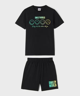 Pyjashort avec motifs Smiley garçon - Smiley World vue1 - SMILEY WORLD - GEMO