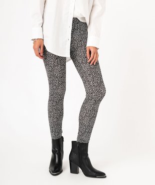 Legging imprimé en coton extensible femme vue1 - GEMO(FEMME PAP) - GEMO