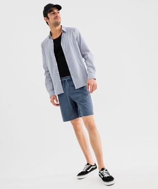 Bermuda chino en coton stretch à taille élastique homme vue4 - GEMO 4G HOMME - GEMO