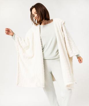 Veste d'intérieur zippée à capuche en maille peluche femme vue1 - GEMO(HOMWR FEM) - GEMO