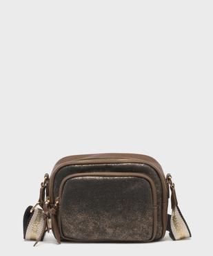 Sac rectangle à bandoulière avec détails métallisés femme vue1 - GEMO (ACCESS) - GEMO