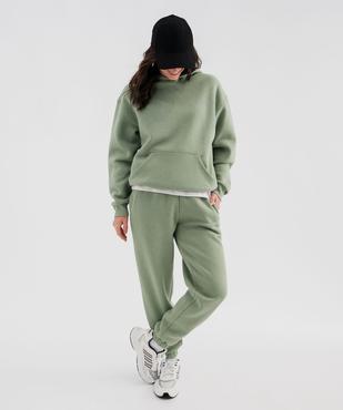 Sweat à capuche en molleton uni femme vue1 - GEMO 4G FEMME - GEMO