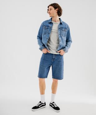 Veste en jean homme vue4 - GEMO 4G HOMME - GEMO