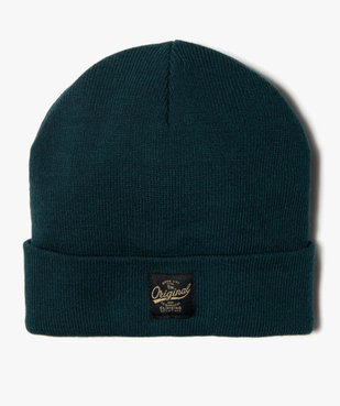 Bonnet en maille avec large revers homme vue1 - GEMO 4G HOMME - GEMO
