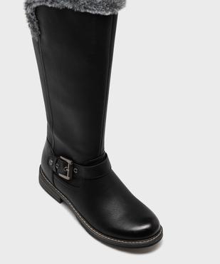 Bottes esprit biker avec fourrure imitation femme - Valentina Baldano vue6 - VALENTINA BALDA - GEMO