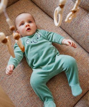 Pyjama en velours à pont-dos pressionné bébé vue2 - GEMO(BB COUCHE) - GEMO