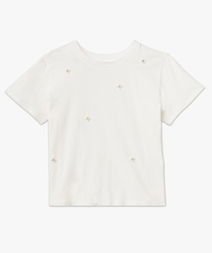 Tee-shirt oversize avec perles brodées femme vue4 - GEMO(FEMME PAP) - GEMO