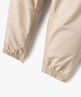 Pantalon jogger en coton bébé garçon vue3 - GEMO 4G BEBE - GEMO