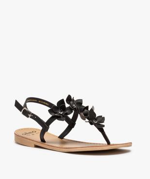 Sandales femme à entre-doigts ornées de fleurs en volume vue2 - GEMO (CASUAL) - GEMO