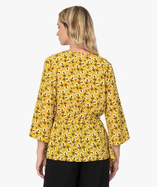 Blouse femme à motifs fleuris avec taille ajustable vue3 - GEMO(FEMME PAP) - GEMO