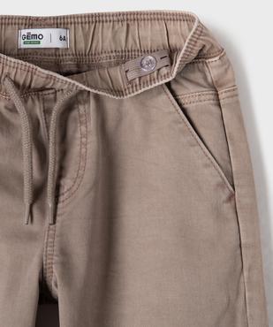 Pantalon jogger avec taille élastique ajustable garçon vue2 - GEMO (ENFANT) - GEMO