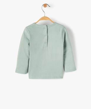 Tee-shirt bébé fille à manches longues avec motif licorne vue3 - GEMO 4G BEBE - GEMO