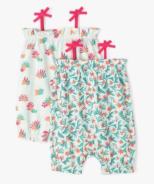 Combishort imprimé à fines bretelles bébé fille (lot de 2) vue1 - GEMO(BB COUCHE) - GEMO