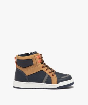 Baskets garçon mid-cut à zip et à lacets bicolores du 24 au 30 vue1 - GEMO 4G GARCON - GEMO