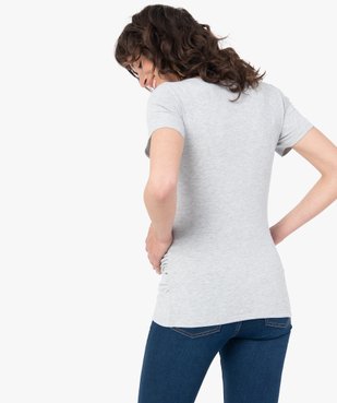 Tee-shirt de grossesse imprimé vue3 - GEMO (MATER) - GEMO