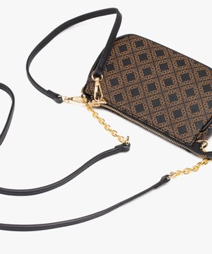 Sac besace compact imprimé avec bandoulière en chaîne femme vue4 - GEMO (ACCESS) - GEMO