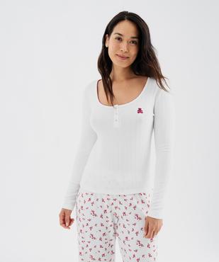 Pyjama côtelé femme - LuluCastagnette vue3 - LULUCASTAGNETTE - GEMO