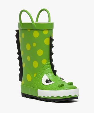 Bottes de pluie garçon à anses et motif crocodile en relief vue2 - GEMO (ENFANT) - GEMO