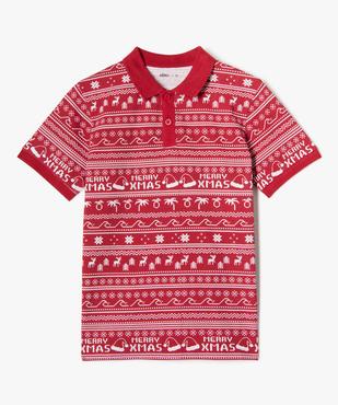 Polo à manches courtes spécial Noël garçon vue1 - GEMO (JUNIOR) - GEMO