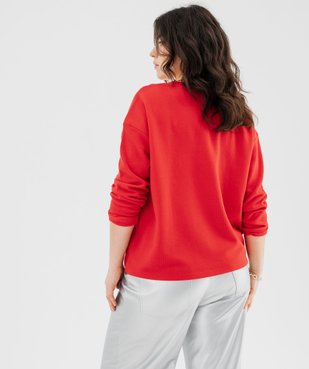 Tee-shirt manches longues en maille épaisse femme grande taille vue3 - GEMO (G TAILLE) - GEMO