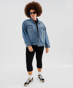 Legging 7/8e en coton stretch femme grande taille Plus + vue4 - GEMO (G TAILLE) - GEMO