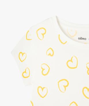 Tee-shirt à manches ultra courtes imprimé fille vue2 - GEMO (ENFANT) - GEMO