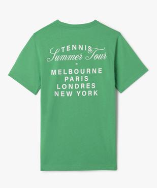 Tee-shirt manches courtes en coton imprimé devant et dos garçon vue7 - GEMO 4G GARCON - GEMO