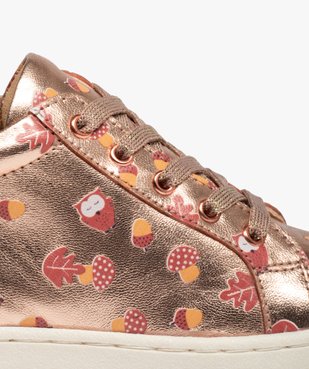 Baskets fille mid-cut dessus cuir métallisées imprimé – NA!  vue6 - NA! - GEMO