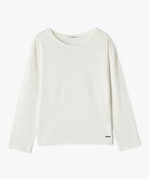 Tee-shirt manches longues avec motif ourson fille - LuluCastagnette vue1 - LULUCASTAGNETTE - GEMO