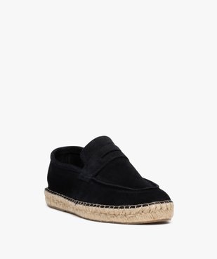Mocassins homme unis semelle en corde tressée - Taneo vue2 - TANEO - GEMO
