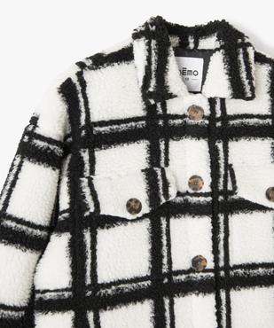 Veste fille longue en fourrure imitation vue2 - GEMO (JUNIOR) - GEMO