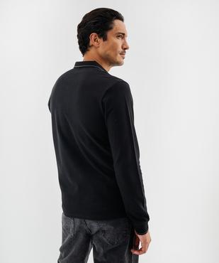 Polo à manches longues en maille fantaisie homme vue3 - GEMO 4G HOMME - GEMO