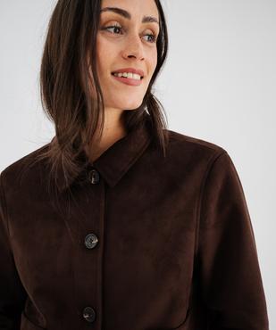 Veste courte en suédine femme vue4 - GEMO(FEMME PAP) - GEMO
