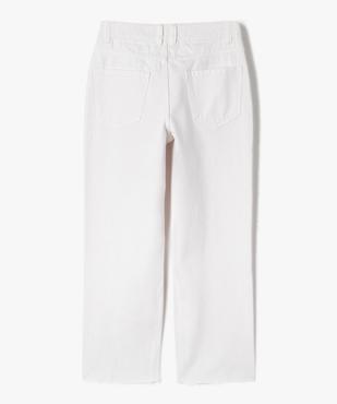 Jean fille regular 7/8e à taille haute et finitions sans coutures vue3 - GEMO 4G FILLE - GEMO