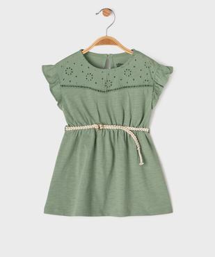 Robe sans manches avec ceinture tressée bébé fille vue1 - GEMO(BEBE DEBT) - GEMO