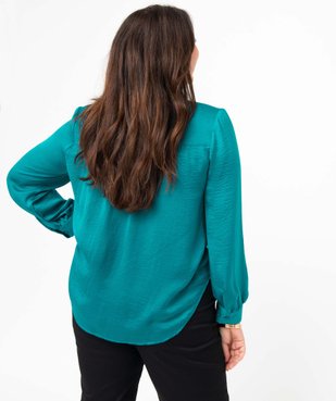 Chemise femme grande taille en matière satinée vue3 - GEMO (G TAILLE) - GEMO