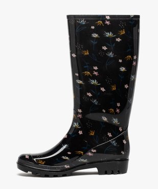 Bottes de pluie femme à imprimé fleuri et semelle crantée vue3 - GEMO (EQUIPT) - GEMO