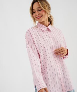 Chemise à rayures coupe ample femme vue1 - GEMO(FEMME PAP) - GEMO