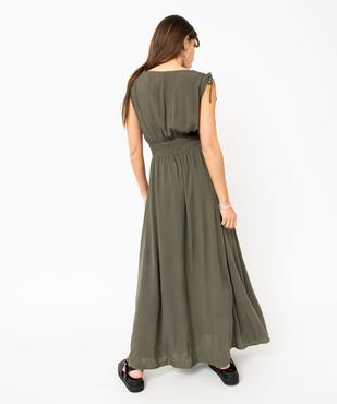 Robe longue sans manches à col V femme vue3 - GEMO(FEMME PAP) - GEMO