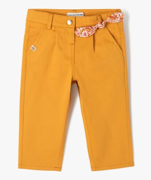 Pantalon carotte en toile bébé fille - LuluCastagnette vue1 - LULUCASTAGNETTE - GEMO