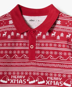 Polo à manches courtes spécial Noël garçon vue2 - GEMO (JUNIOR) - GEMO
