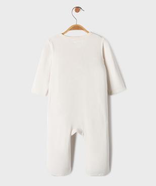 Pyjama en velours Noël ouverture devant bébé vue3 - GEMO 4G BEBE - GEMO